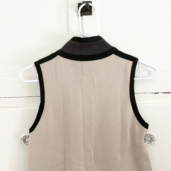 Marni Sleeveless Zip Up Stretch Knit Top w/ Stand Up Collar Size 6 - Picture 5 of 7